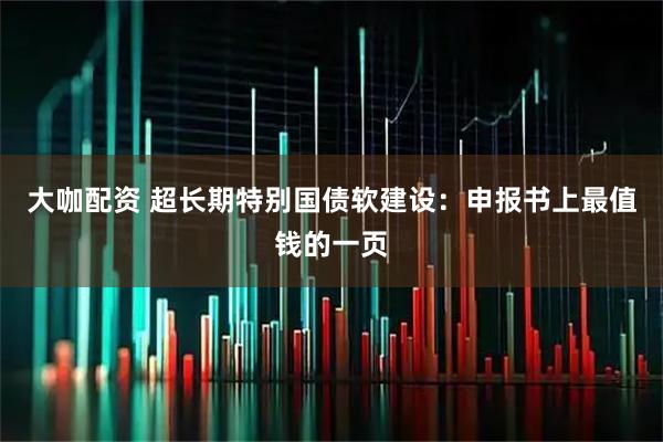 大咖配资 超长期特别国债软建设:申报书上最值钱的一页